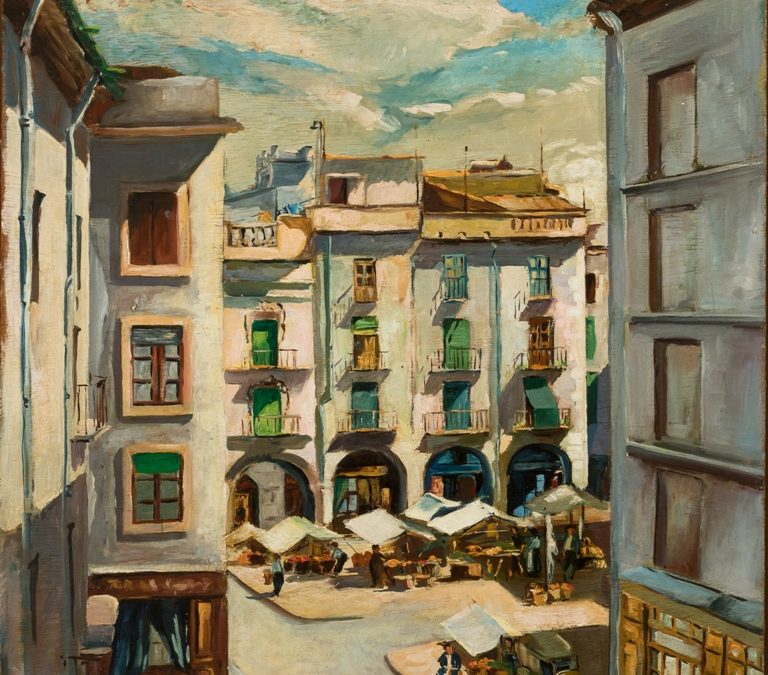 Sense títol [Vista de la plaça de l’Ajuntament de Figueres]