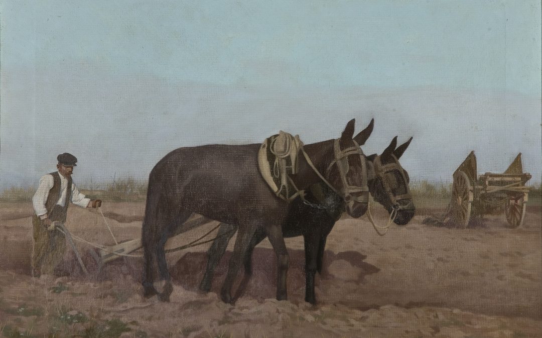 Pagès amb arada