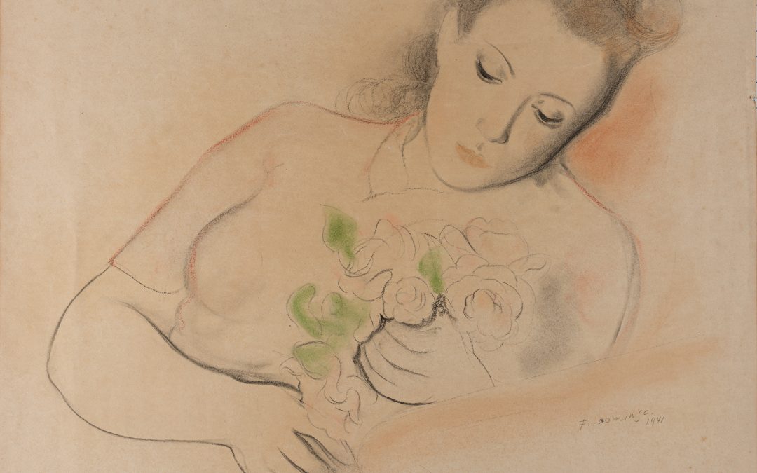 Figura femenina amb flors