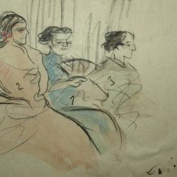 Tres figures femenines assegudes