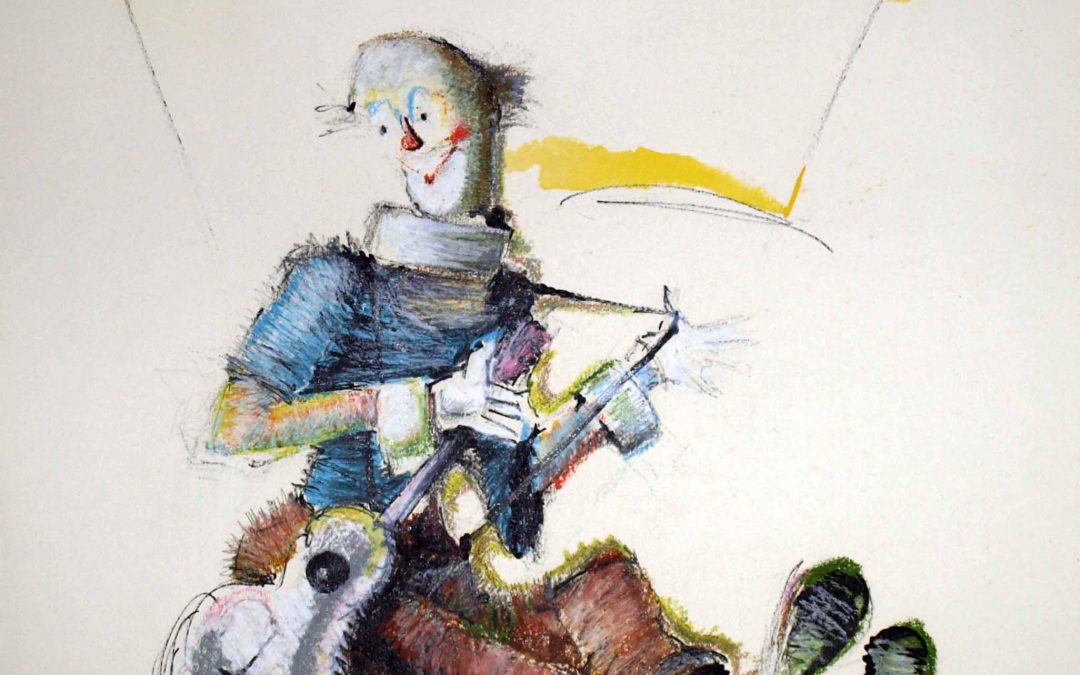 Pallasso amb guitarra